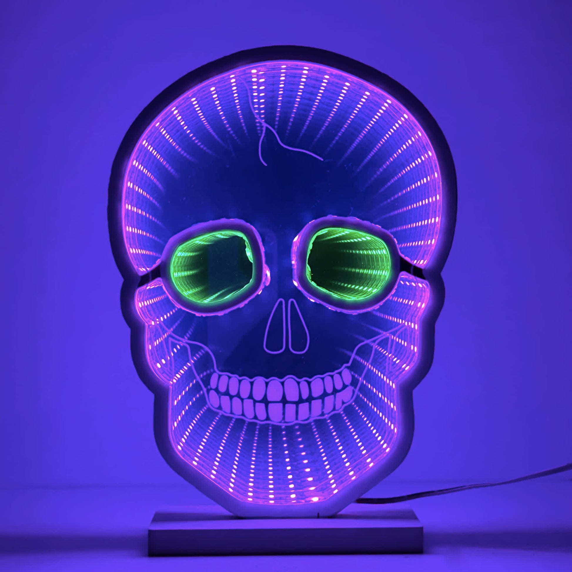 Halloween Totenkopf Infinity Lichter mit Ständer - image 5