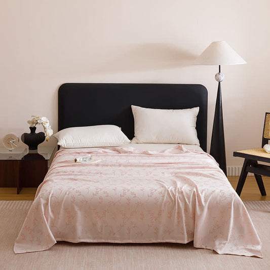 Kühlende Tagesdecke mit pastoralen Blättern - Rosa - 200cm x 230cm - image 1