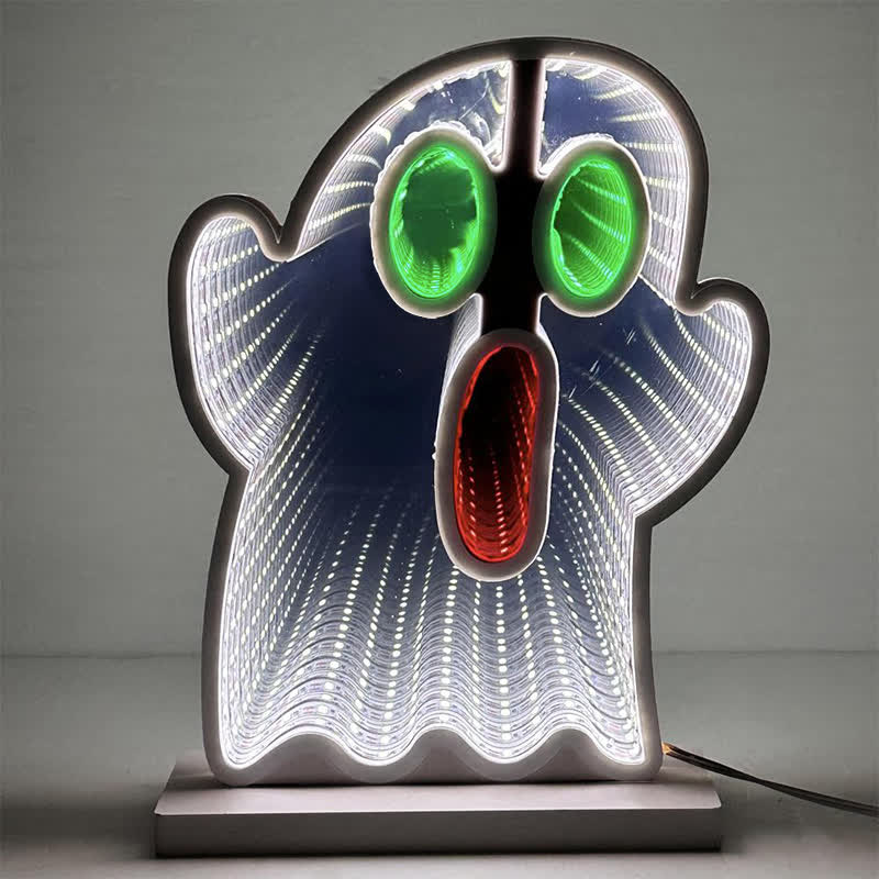 Halloween Lustiger Dämon 3D Infinity Lichter - 2 STÜCKE - 6cm x 17cm x 23cm - image 4