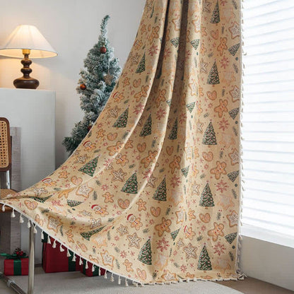 Weihnachts-Lebkuchenmann-Ferienvorhang - Stangentasche - 150cm x 260cm - image 1
