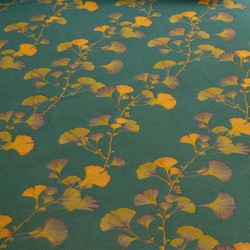 Großes Spannbettlaken aus Baumwolle mit Ginkgoblättern - image 9