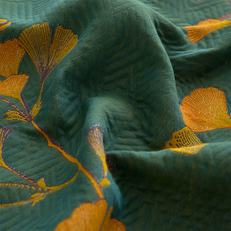 Großes Spannbettlaken aus Baumwolle mit Ginkgoblättern - image 11