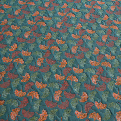 Spannbettlaken aus Baumwollgaze-Jacquard mit Ginkgo-Muster - image 5