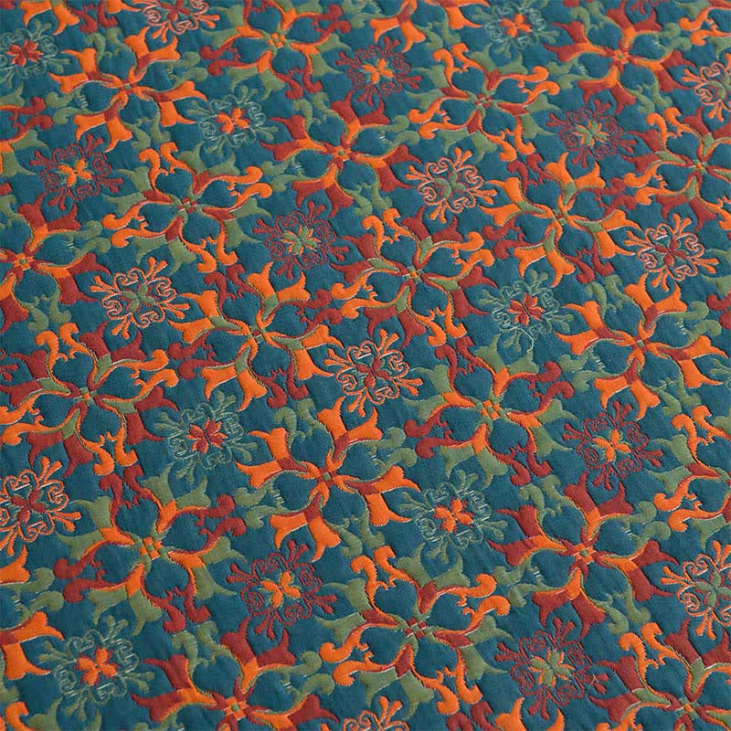 Spannbettlaken aus Baumwolle mit geometrischem Retro-Muster - image 7