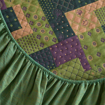 Patchwork-Spannbettlaken aus Baumwollgaze-Jacquard - image 9