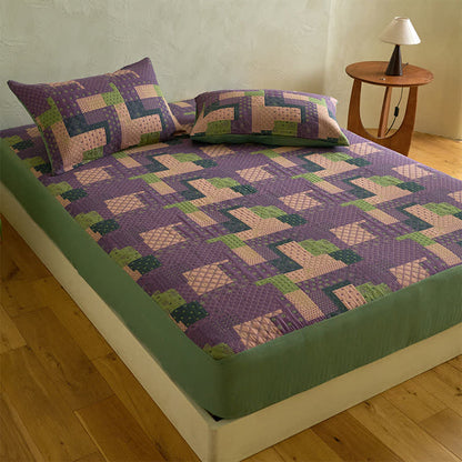 Patchwork-Spannbettlaken aus Baumwollgaze-Jacquard - image 2