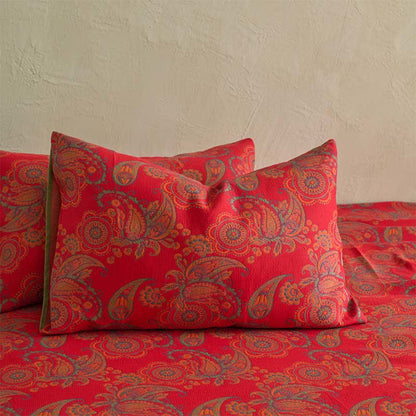 Spannbettlaken aus Baumwolljacquard mit Paisley-Blumenmuster - image 5