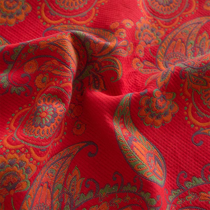 Spannbettlaken aus Baumwolljacquard mit Paisley-Blumenmuster - image 8