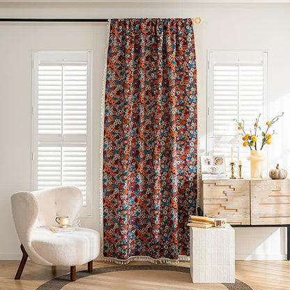 Bunter Jacquard-Quastenvorhang mit Gänseblümchen - image 2