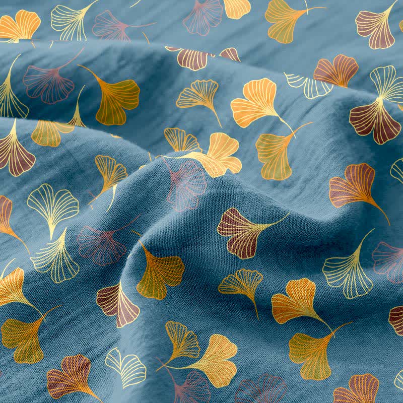 Tagesdecke aus Baumwollgaze-Jacquard „Ginkgo Biloba“ - image 4