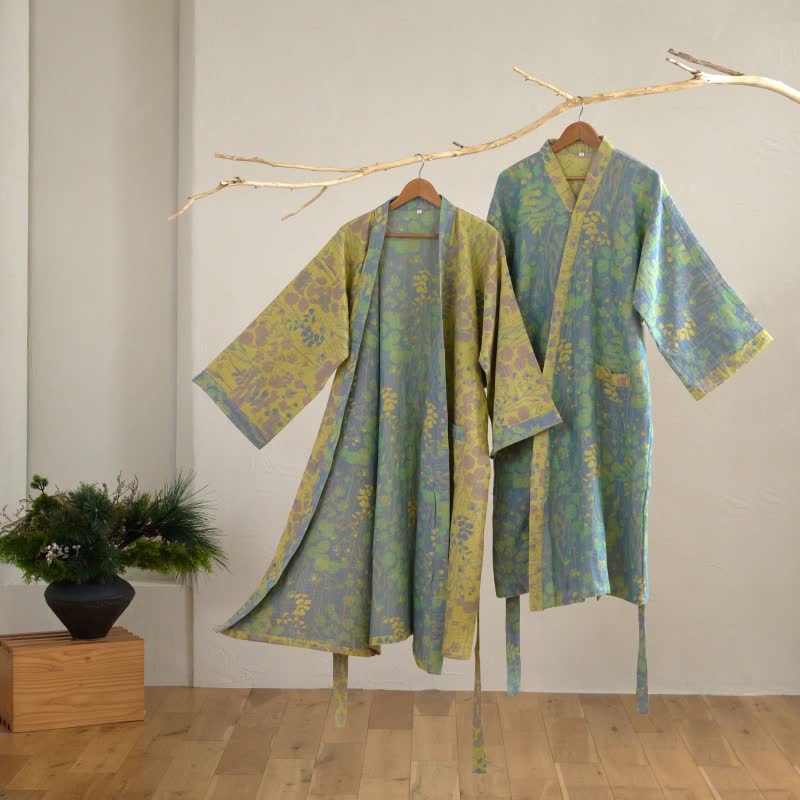 Lotus – Kimono-Bademantel aus Bio-Baumwollgaze - image 2