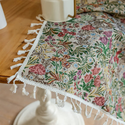 Malerischer Vintage-Vorhang mit Quasten und Blumenmuster - image 8