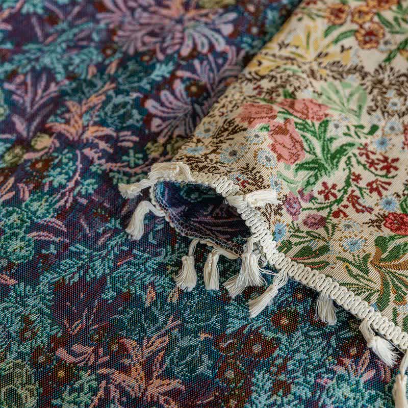 Malerischer Vintage-Vorhang mit Quasten und Blumenmuster - image 9