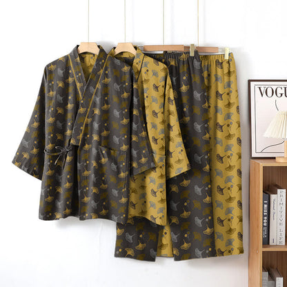 Ginkgo Bio-Baumwoll-Kimono-Loungewear-Set - image 1