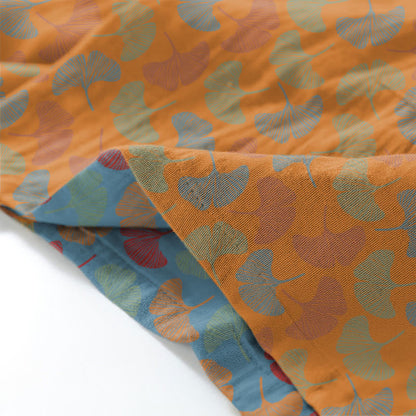 Ginkgoblatt-Kimono-Loungewear-Set aus Baumwolle - image 7