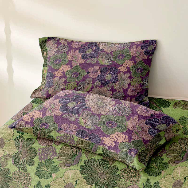 Tagesdecke aus Baumwollgaze-Jacquard mit Pfirsichblütenmuster - image 3