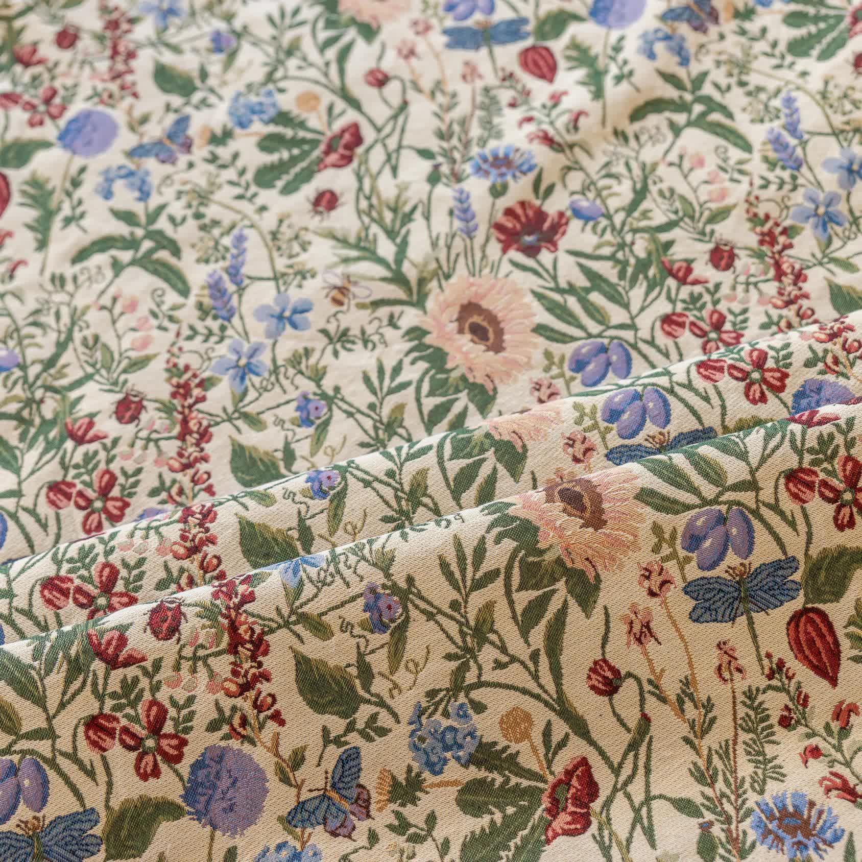 Malerischer Vorhang mit Quasten und Blumenmuster in Dahlie-Optik - image 9
