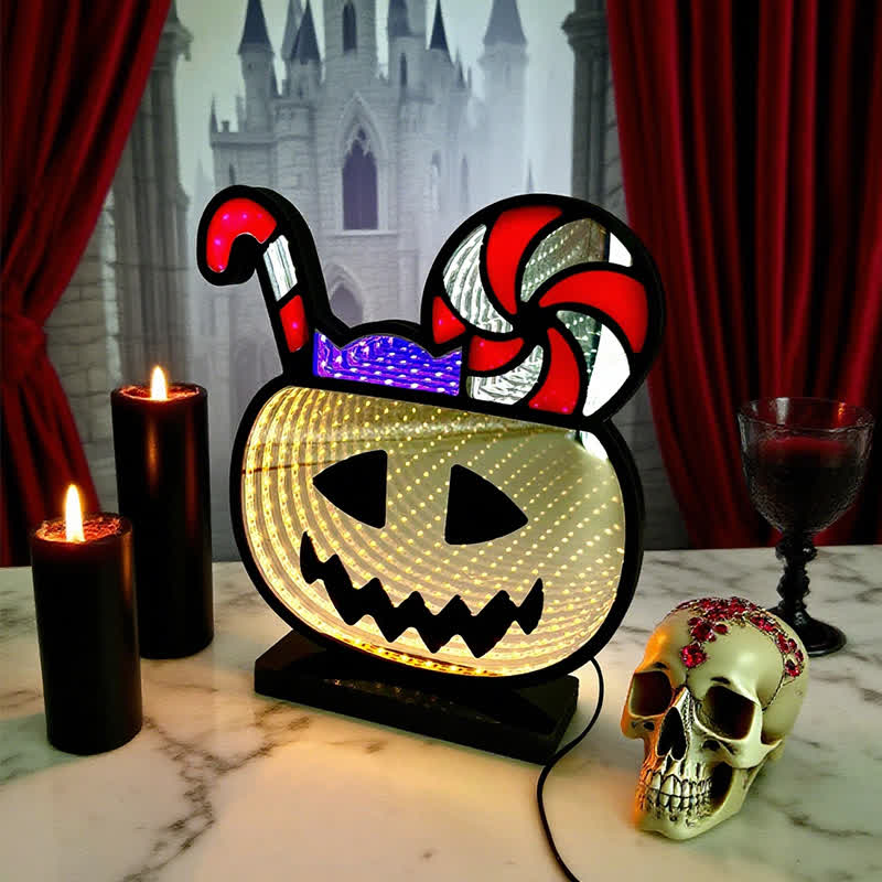 3D-Kürbis-Unendlichkeitslichter-Halloween-Dekoration - image 2