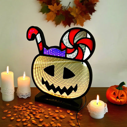 3D-Kürbis-Unendlichkeitslichter-Halloween-Dekoration - image 5