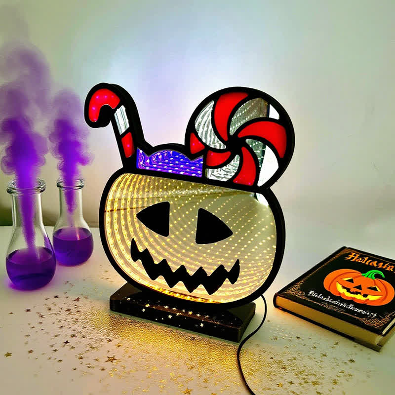 3D-Kürbis-Unendlichkeitslichter-Halloween-Dekoration - image 6