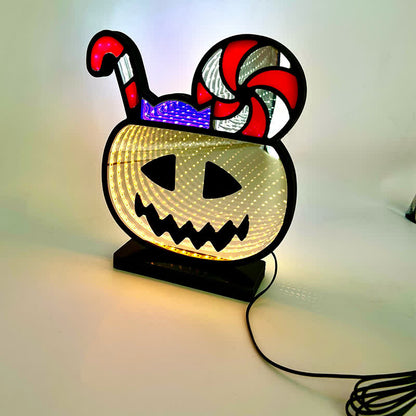 3D-Kürbis-Unendlichkeitslichter-Halloween-Dekoration - image 7