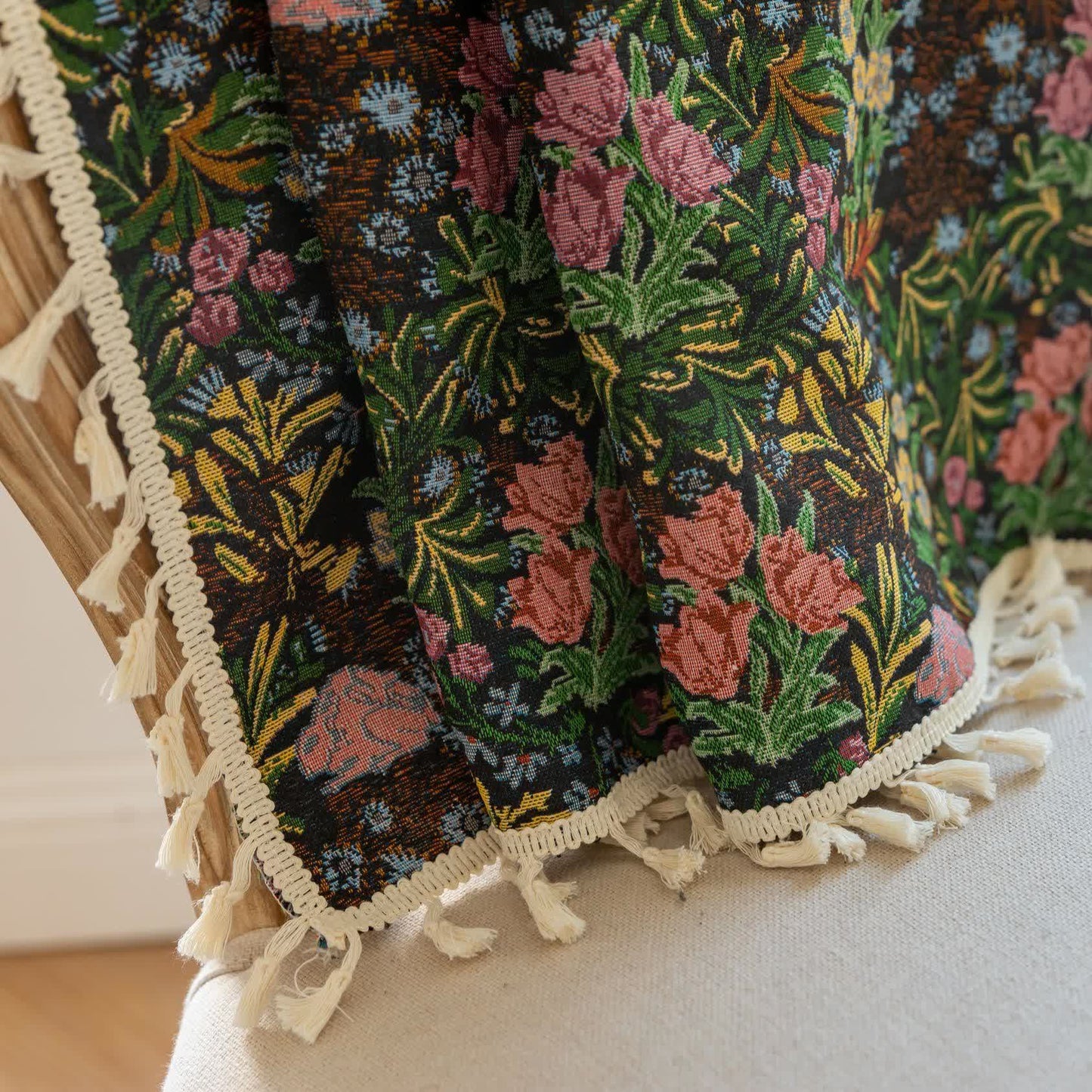 Retro Blumenzweig Blatt Quaste Vorhang - image 8