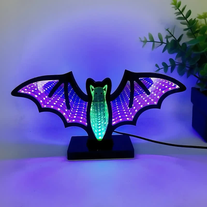 Halloween 3D Fledermaus Infinity Lichter - 3 STÜCKE - 5cm x 26cm x 13.5cm - image 4
