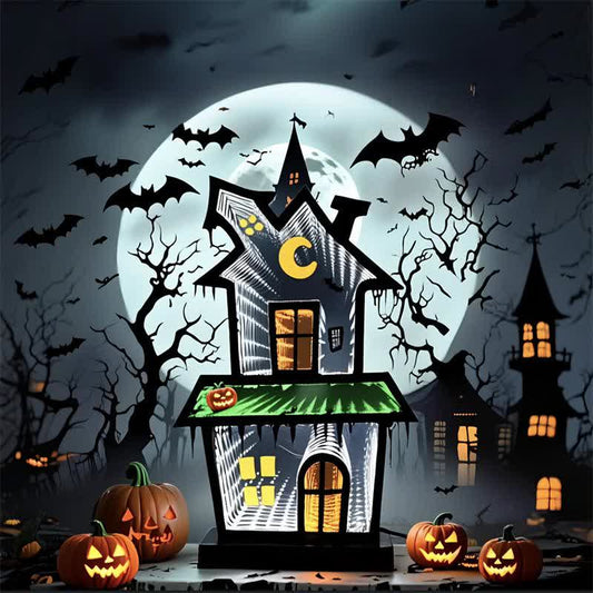 3D-Haus Infinity Lights Halloween-Dekoration - image 1