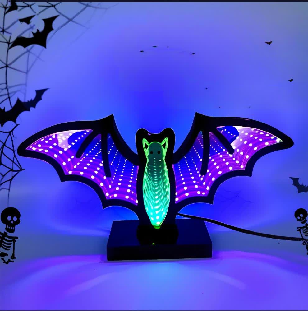 Halloween 3D Fledermaus Infinity Lichter - image 3