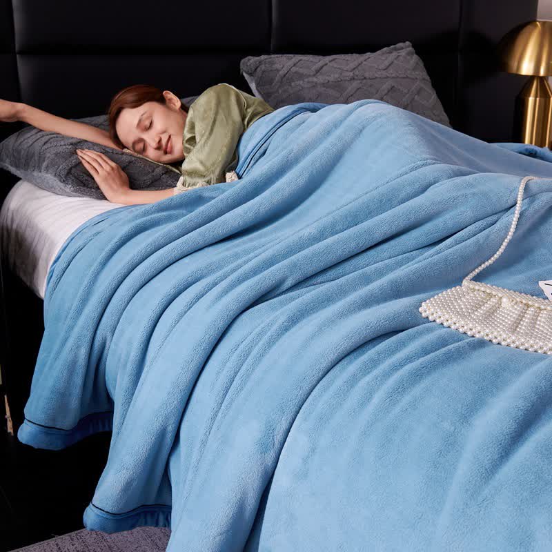 Einfarbige Decke im minimalistischen Stil - Seeblau - 200cm x 230cm - image 18