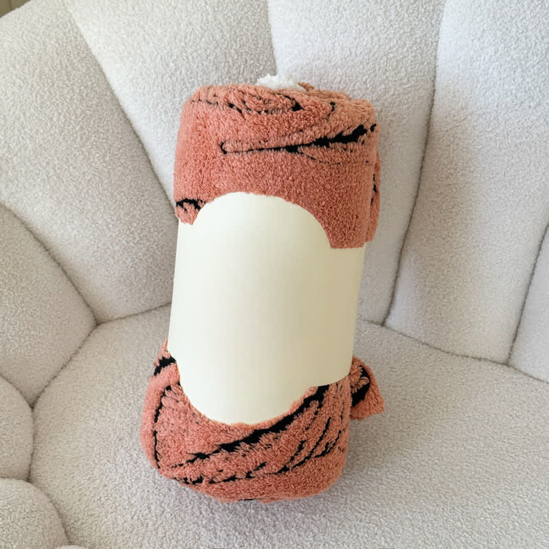 Jacquard-Plüschdecke mit großen Blättern - image 17
