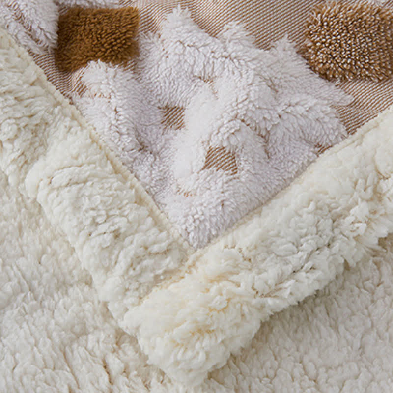 Jacquard-Sherpa-Überwurfdecke im Bohème-Stil - image 6