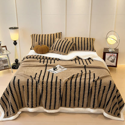 Jacquard-Überwurfdecke mit geometrischem Muster - Kaffee - 200cm x 230cm - image 18