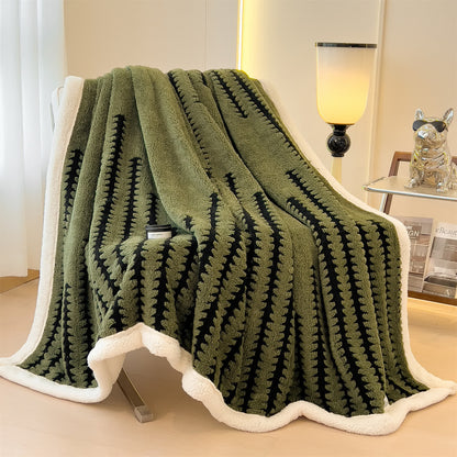 Jacquard-Überwurfdecke mit geometrischem Muster - image 17