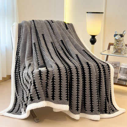 Jacquard-Überwurfdecke mit geometrischem Muster - image 13