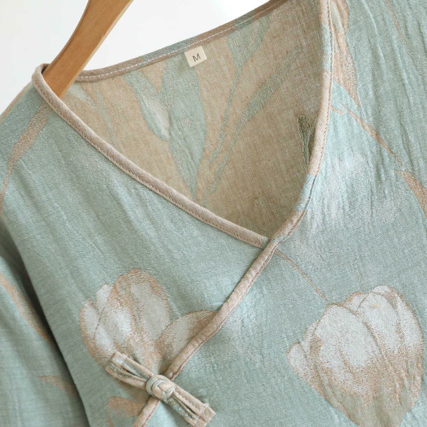 Tulip Nachthemd aus natürlichem Baumwollgaze-Jacquard - image 10