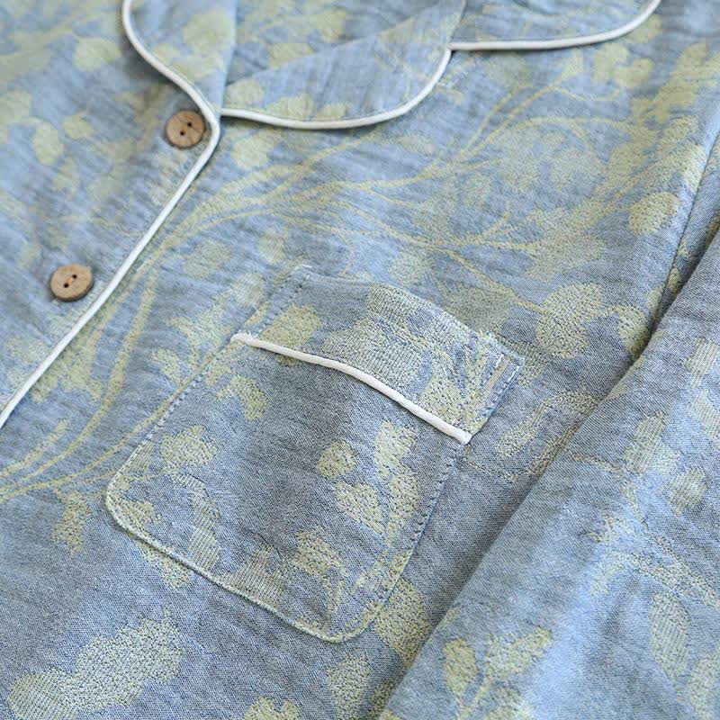 Elegantes Loungewear-Set aus Bio-Baumwolle mit Blumenmuster - image 6