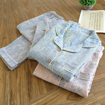 Elegantes Loungewear-Set aus Bio-Baumwolle mit Blumenmuster - image 2