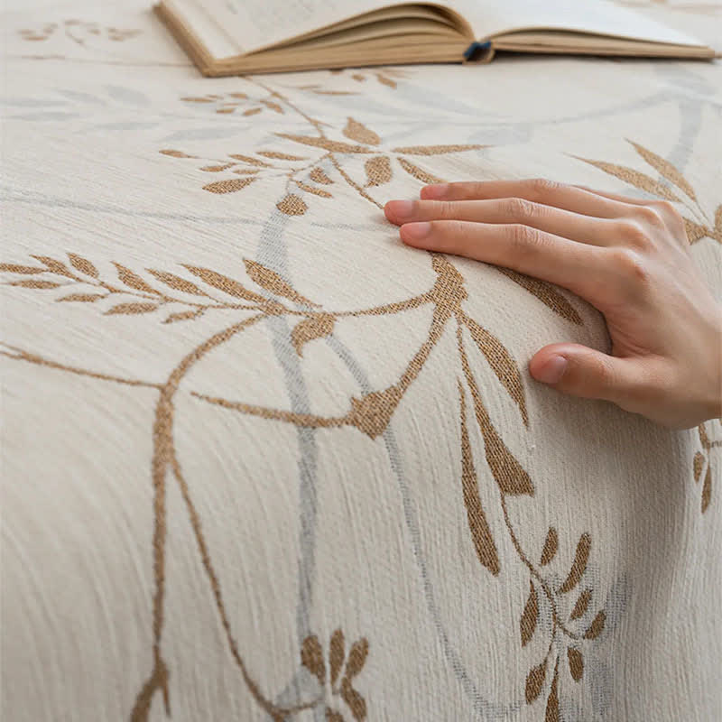 Dezente Sofadecke aus Chenille mit Zweigmuster - image 4