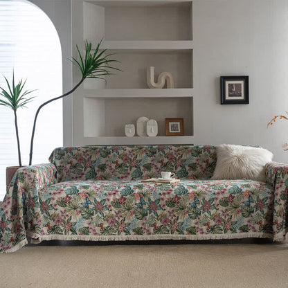 Tropische Monstera-Schmetterlings-Sofa-Überwurfdecke - image 2