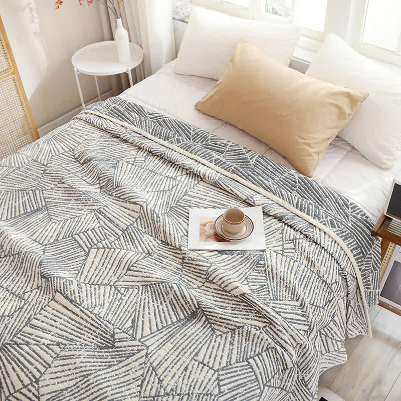 Moderne Steppdecke aus gestreifter Musselin-Baumwollgaze - image 2