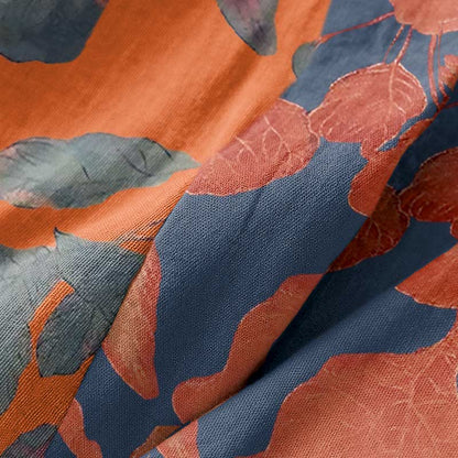 Kimono-Robe aus Baumwollgaze mit botanischem Blattmuster - image 12