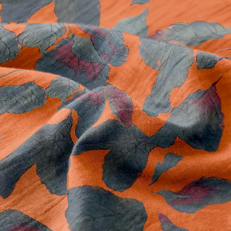 Tagesdecke aus Baumwollgaze-Jacquard mit botanischen Blättern - image 4