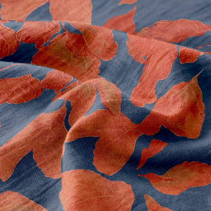 Tagesdecke aus Baumwollgaze-Jacquard mit botanischen Blättern - image 8