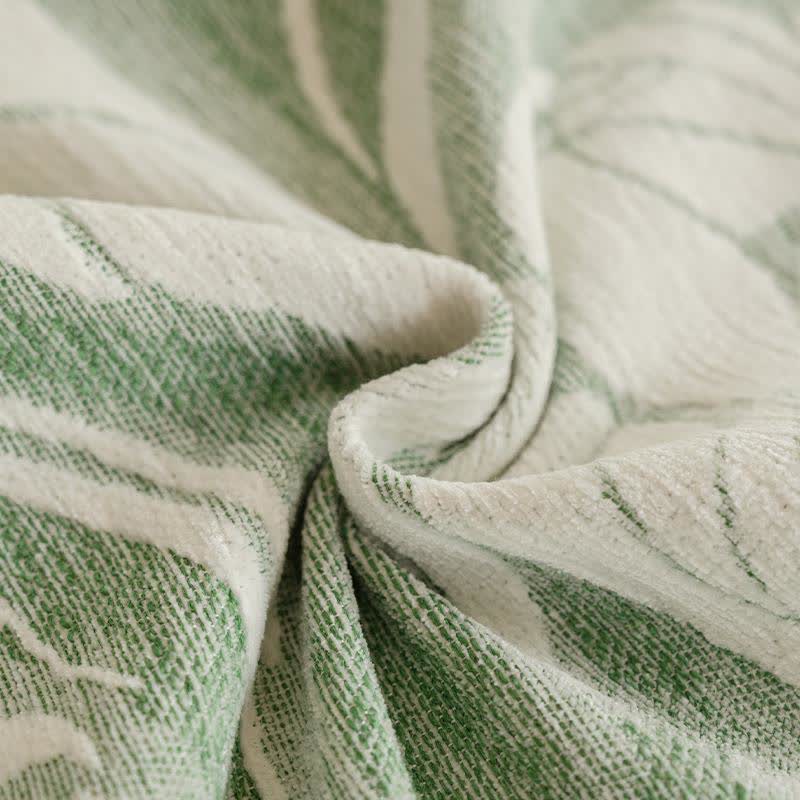 Grüne Tulpen-Chenille-Sofadecke - image 3
