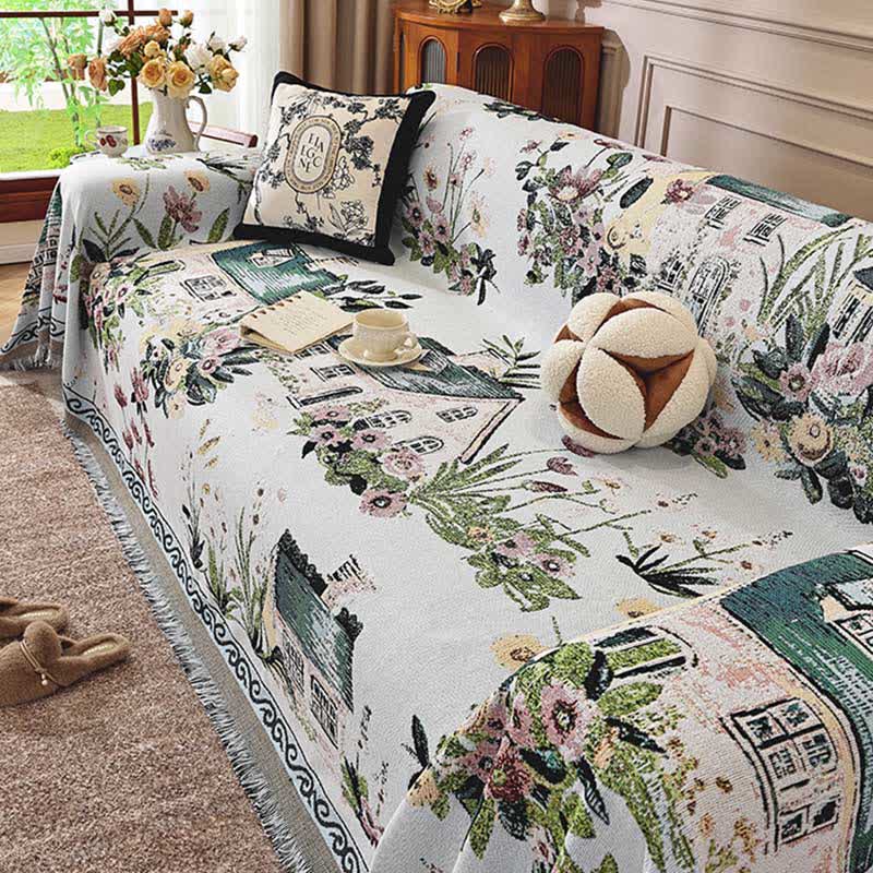 Chenille-Sofadecke „Countryside Town“ - image 2