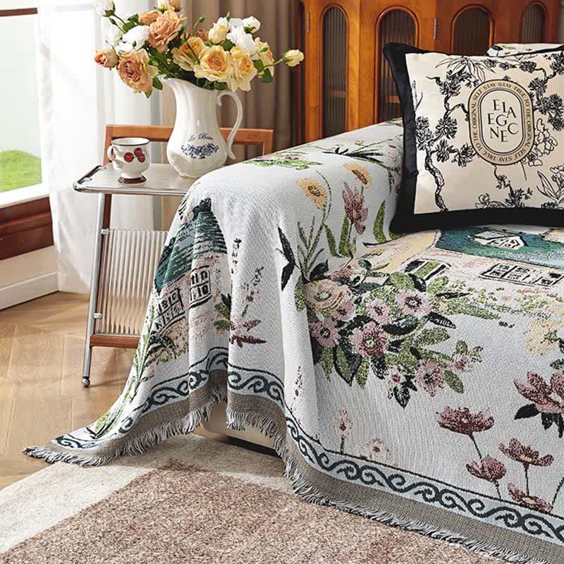 Chenille-Sofadecke „Countryside Town“ - image 5