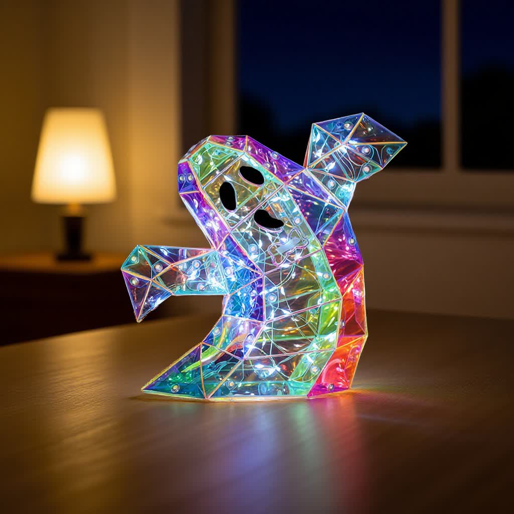 3D-Geister-Unendlichkeitslichter, Halloween-Dekoration - 3 STÜCKE - 7.3 cm x 20 cm x 20 cm - image 2