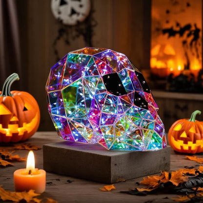 3D-Totenkopf-Unendlichkeitslichter, Halloween-Dekoration - image 2