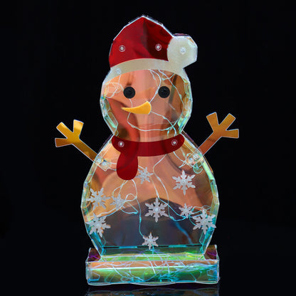 3D-Schneemann-Unendlichkeitslichter-Dekoration - image 3